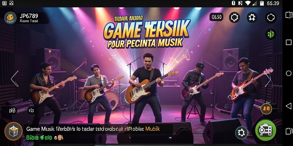 Tampilan gameplay seru dengan tantangan musik yang menarik.