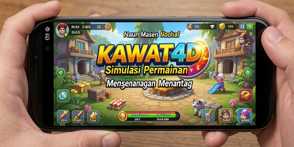 Tangkapan layar permainan KAWAT4D yang menampilkan gameplay interaktif.