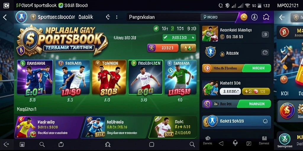 Tampilan antarmuka MPO2121 saat bermain taruhan olahraga.