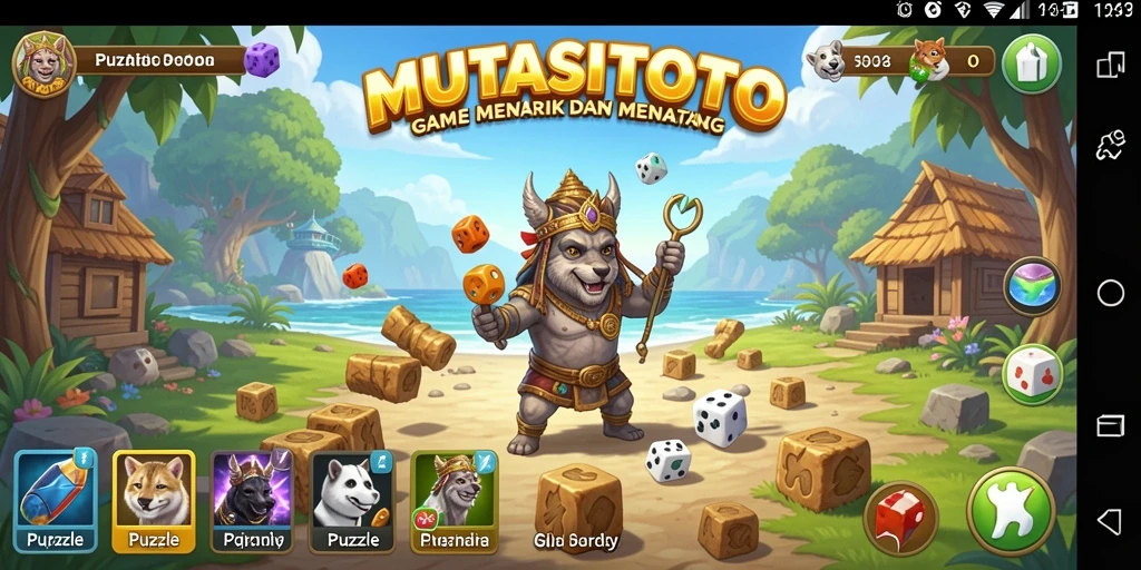 Tampilan gameplay MUTASITOTO yang menantang dan menarik bagi pemain Puzzle.
