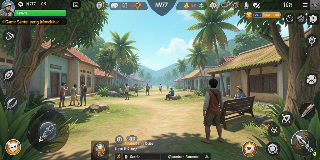 Tampilan gameplay <strong>NV77</strong> yang menyenangkan dan penuh warna.