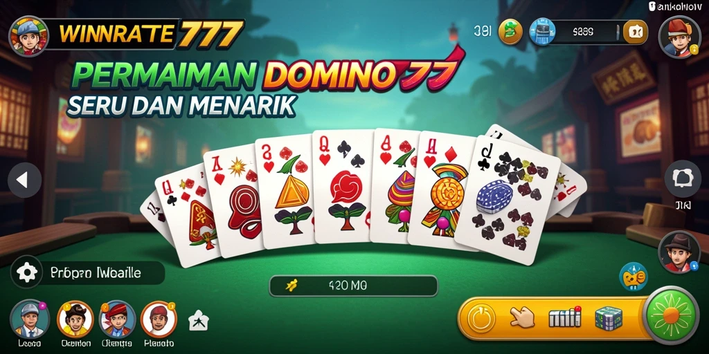 Tampilan gameplay seru dalam WINRATE777 dengan Domino.